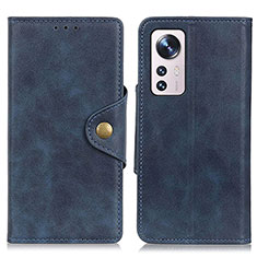 Coque Portefeuille Livre Cuir Etui Clapet N06P pour Xiaomi Mi 12 5G Bleu