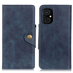Coque Portefeuille Livre Cuir Etui Clapet N06P pour Xiaomi Poco M5 4G Bleu