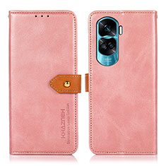 Coque Portefeuille Livre Cuir Etui Clapet N07P pour Huawei Honor 90 Lite 5G Rose