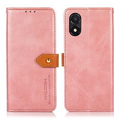 Coque Portefeuille Livre Cuir Etui Clapet N07P pour Huawei Honor X5 Rose