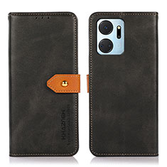 Coque Portefeuille Livre Cuir Etui Clapet N07P pour Huawei Honor X7a Noir