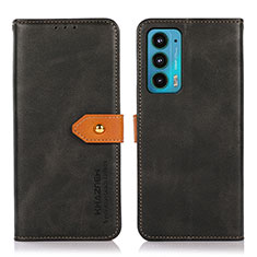 Coque Portefeuille Livre Cuir Etui Clapet N07P pour Motorola Moto Edge 20 5G Noir