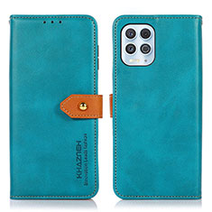 Coque Portefeuille Livre Cuir Etui Clapet N07P pour Motorola Moto G100 5G Cyan