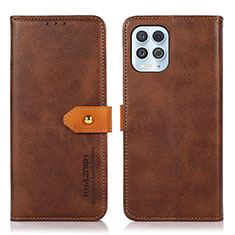 Coque Portefeuille Livre Cuir Etui Clapet N07P pour Motorola Moto G100 5G Marron