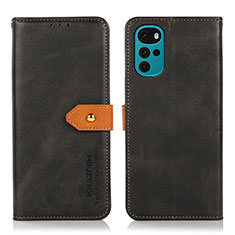 Coque Portefeuille Livre Cuir Etui Clapet N07P pour Motorola Moto G22 Noir