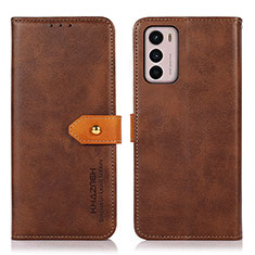 Coque Portefeuille Livre Cuir Etui Clapet N07P pour Motorola Moto G42 Marron