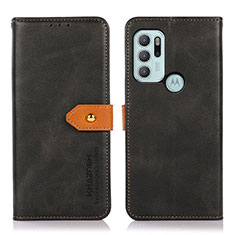 Coque Portefeuille Livre Cuir Etui Clapet N07P pour Motorola Moto G60s Noir