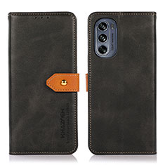 Coque Portefeuille Livre Cuir Etui Clapet N07P pour Motorola Moto G62 5G Noir
