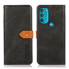 Coque Portefeuille Livre Cuir Etui Clapet N07P pour Motorola Moto G71 5G Noir