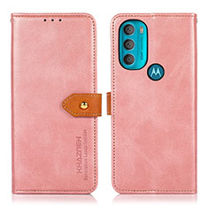 Coque Portefeuille Livre Cuir Etui Clapet N07P pour Motorola Moto G71 5G Rose