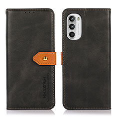 Coque Portefeuille Livre Cuir Etui Clapet N07P pour Motorola Moto G71s 5G Noir