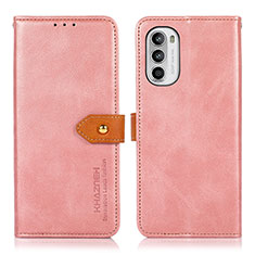 Coque Portefeuille Livre Cuir Etui Clapet N07P pour Motorola Moto G71s 5G Rose