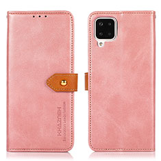 Coque Portefeuille Livre Cuir Etui Clapet N07P pour Samsung Galaxy A12 Nacho Rose