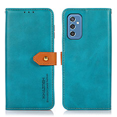 Coque Portefeuille Livre Cuir Etui Clapet N07P pour Samsung Galaxy M52 5G Cyan