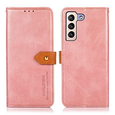 Coque Portefeuille Livre Cuir Etui Clapet N07P pour Samsung Galaxy S21 5G Rose