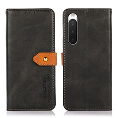 Coque Portefeuille Livre Cuir Etui Clapet N07P pour Sony Xperia 10 V Noir