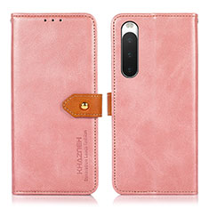Coque Portefeuille Livre Cuir Etui Clapet N07P pour Sony Xperia 10 V Rose