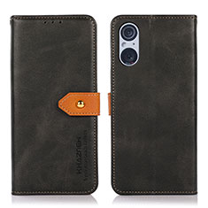 Coque Portefeuille Livre Cuir Etui Clapet N07P pour Sony Xperia 5 V Noir