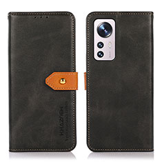 Coque Portefeuille Livre Cuir Etui Clapet N07P pour Xiaomi Mi 12 5G Noir