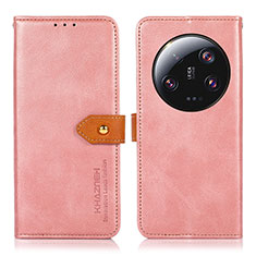 Coque Portefeuille Livre Cuir Etui Clapet N07P pour Xiaomi Mi 13 Ultra 5G Rose