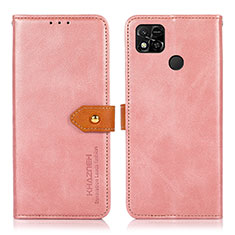 Coque Portefeuille Livre Cuir Etui Clapet N07P pour Xiaomi Redmi 9 India Rose