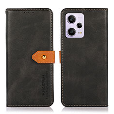 Coque Portefeuille Livre Cuir Etui Clapet N07P pour Xiaomi Redmi Note 12 Pro 5G Noir