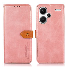 Coque Portefeuille Livre Cuir Etui Clapet N07P pour Xiaomi Redmi Note 13 Pro+ Plus 5G Rose