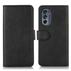 Coque Portefeuille Livre Cuir Etui Clapet N08P pour Motorola Moto G62 5G Noir
