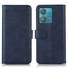 Coque Portefeuille Livre Cuir Etui Clapet N08P pour Motorola Moto G84 5G Bleu
