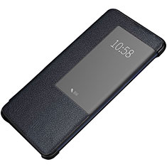Coque Portefeuille Livre Cuir Etui Clapet P01 pour Huawei Mate 20 Pro Bleu
