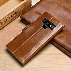 Coque Portefeuille Livre Cuir Etui Clapet P01 pour Samsung Galaxy Note 9 Orange