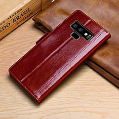 Coque Portefeuille Livre Cuir Etui Clapet P01 pour Samsung Galaxy Note 9 Rouge