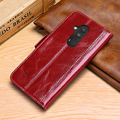 Coque Portefeuille Livre Cuir Etui Clapet P02 pour Huawei Mate 20 Lite Rouge