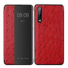 Coque Portefeuille Livre Cuir Etui Clapet P02 pour Huawei P30 Rouge