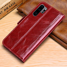 Coque Portefeuille Livre Cuir Etui Clapet P03 pour Huawei P30 Pro New Edition Rouge