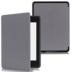 Coque Portefeuille Livre Cuir Etui Clapet pour Amazon Kindle Paperwhite 6 inch Gris