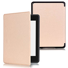 Coque Portefeuille Livre Cuir Etui Clapet pour Amazon Kindle Paperwhite 6 inch Or