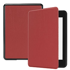 Coque Portefeuille Livre Cuir Etui Clapet pour Amazon Kindle Paperwhite 6 inch Vin Rouge