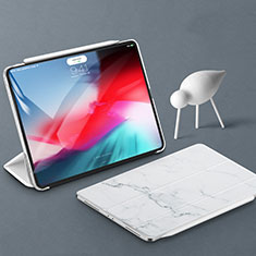 Coque Portefeuille Livre Cuir Etui Clapet pour Apple iPad Pro 11 (2018) Blanc