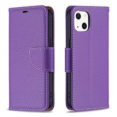 Coque Portefeuille Livre Cuir Etui Clapet pour Apple iPhone 14 Plus Violet