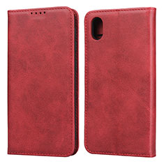 Coque Portefeuille Livre Cuir Etui Clapet pour Huawei Enjoy 8S Rouge