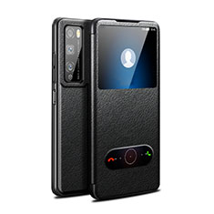 Coque Portefeuille Livre Cuir Etui Clapet pour Huawei Enjoy Z 5G Noir