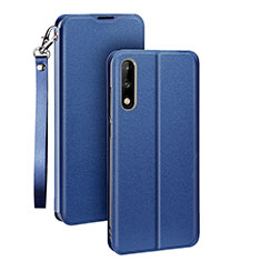 Coque Portefeuille Livre Cuir Etui Clapet pour Huawei Honor 9X Bleu