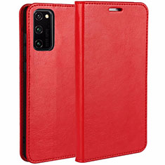 Coque Portefeuille Livre Cuir Etui Clapet pour Huawei Honor V30 5G Rouge