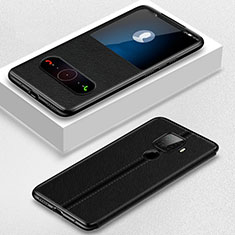 Coque Portefeuille Livre Cuir Etui Clapet pour Huawei Nova 5i Pro Noir