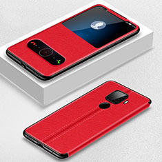 Coque Portefeuille Livre Cuir Etui Clapet pour Huawei Nova 5i Pro Rouge