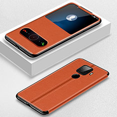Coque Portefeuille Livre Cuir Etui Clapet pour Huawei Nova 5z Orange