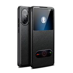 Coque Portefeuille Livre Cuir Etui Clapet pour Huawei Nova 8 5G Noir