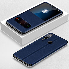 Coque Portefeuille Livre Cuir Etui Clapet pour Huawei P30 Lite New Edition Bleu