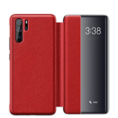 Coque Portefeuille Livre Cuir Etui Clapet pour Huawei P30 Pro New Edition Rouge